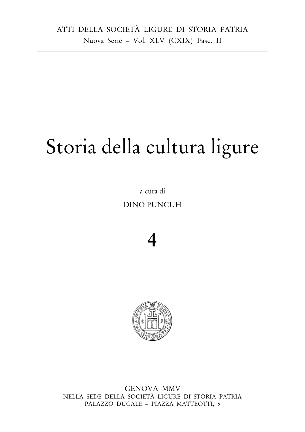 Storia Della Cultura Ligure 4