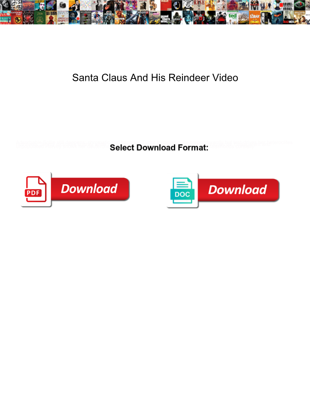 Santa Claus and His Reindeer Video