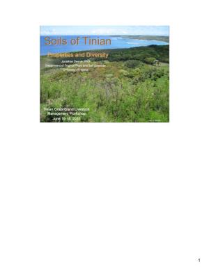 Soils of Tinian Notes