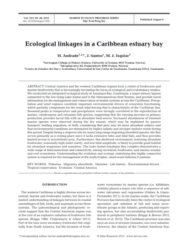 Ecological Linkages in a Caribbean Estuary Bay