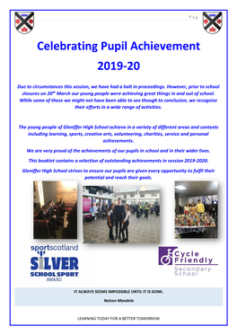 Celebrating Pupil Achievement 2019-20