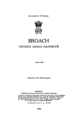 District Census Handbook, Broach