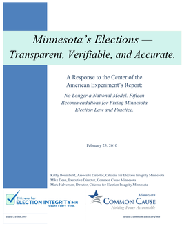 Minnesota's Elections —