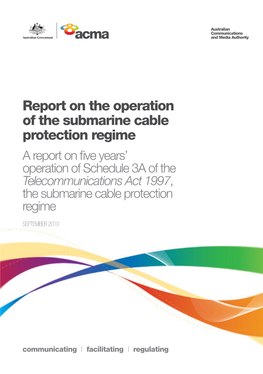 Report on the Operation of the Submarine Cable Protection Regime