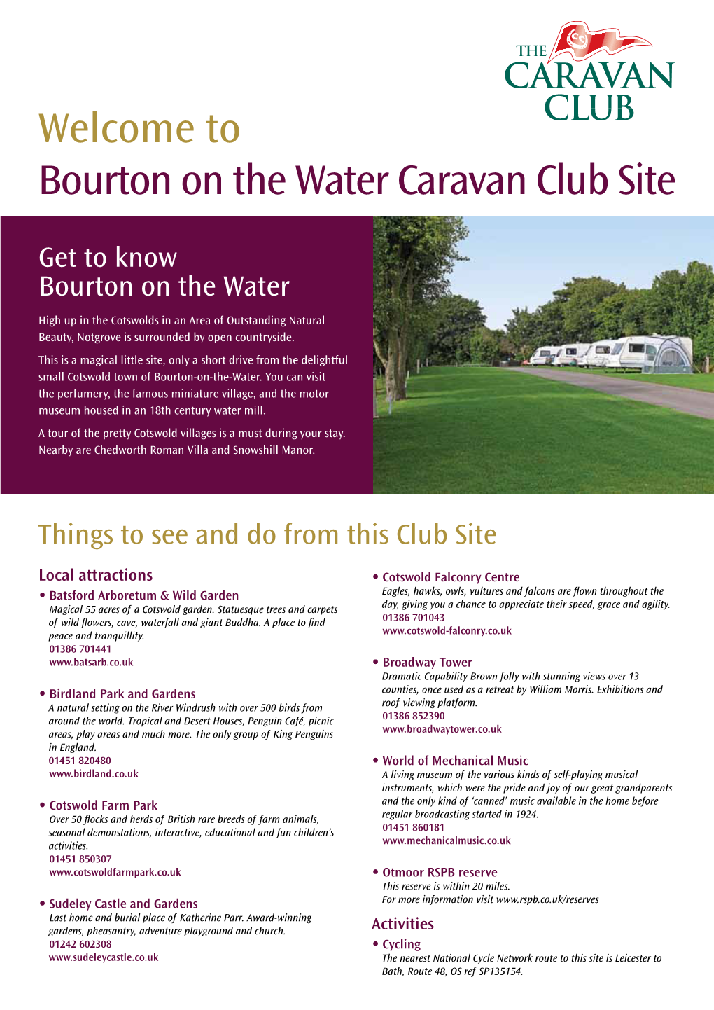 Bourton on the Water Caravan Club Site