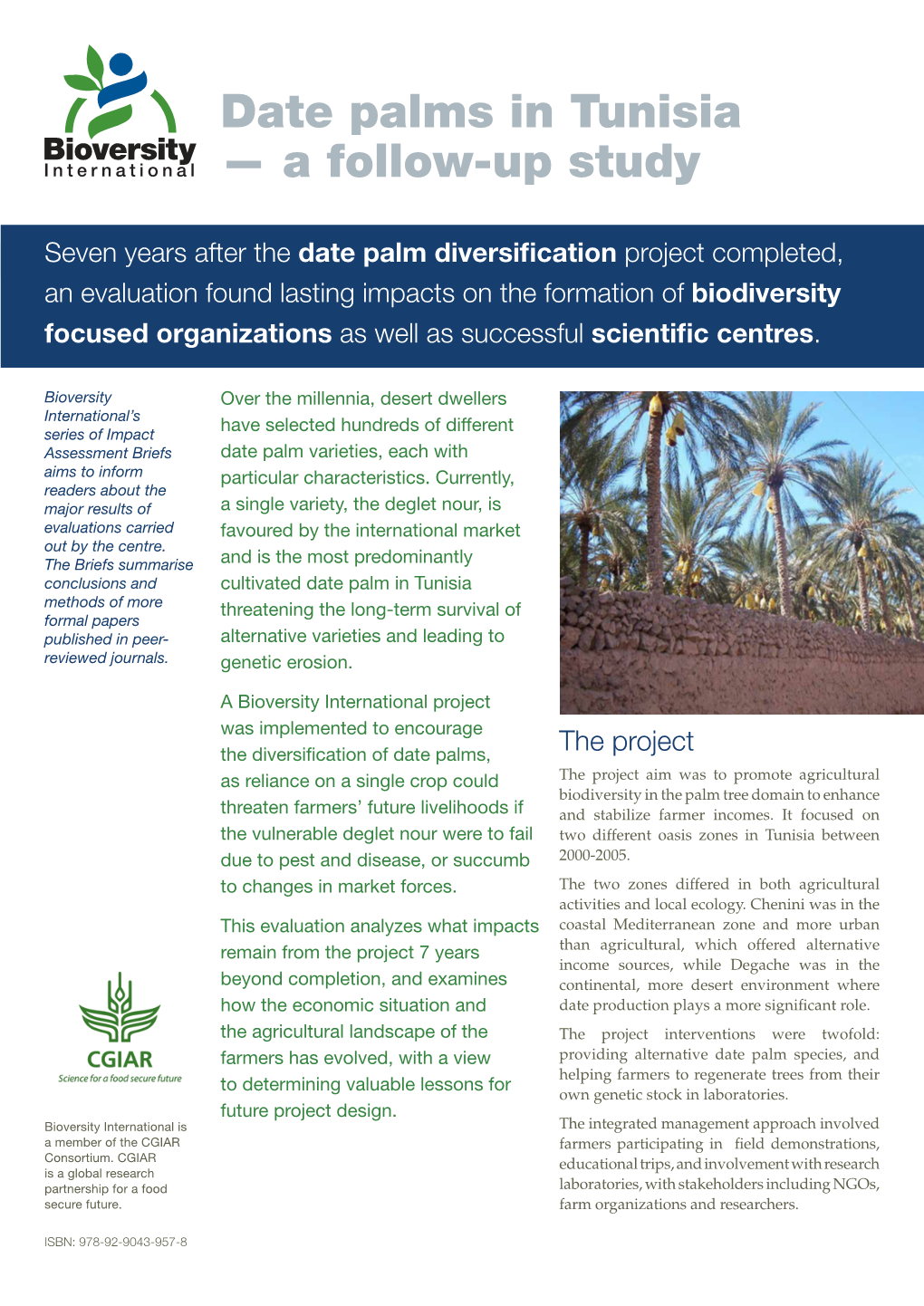 Date Palms in Tunisia — a Follow-Up Study