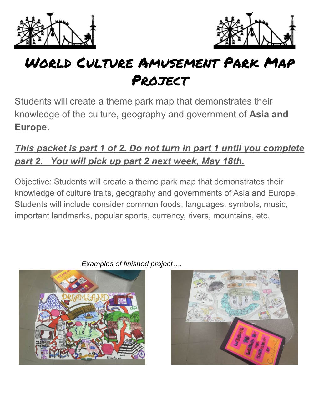 World Culture Amusement Park Map Project