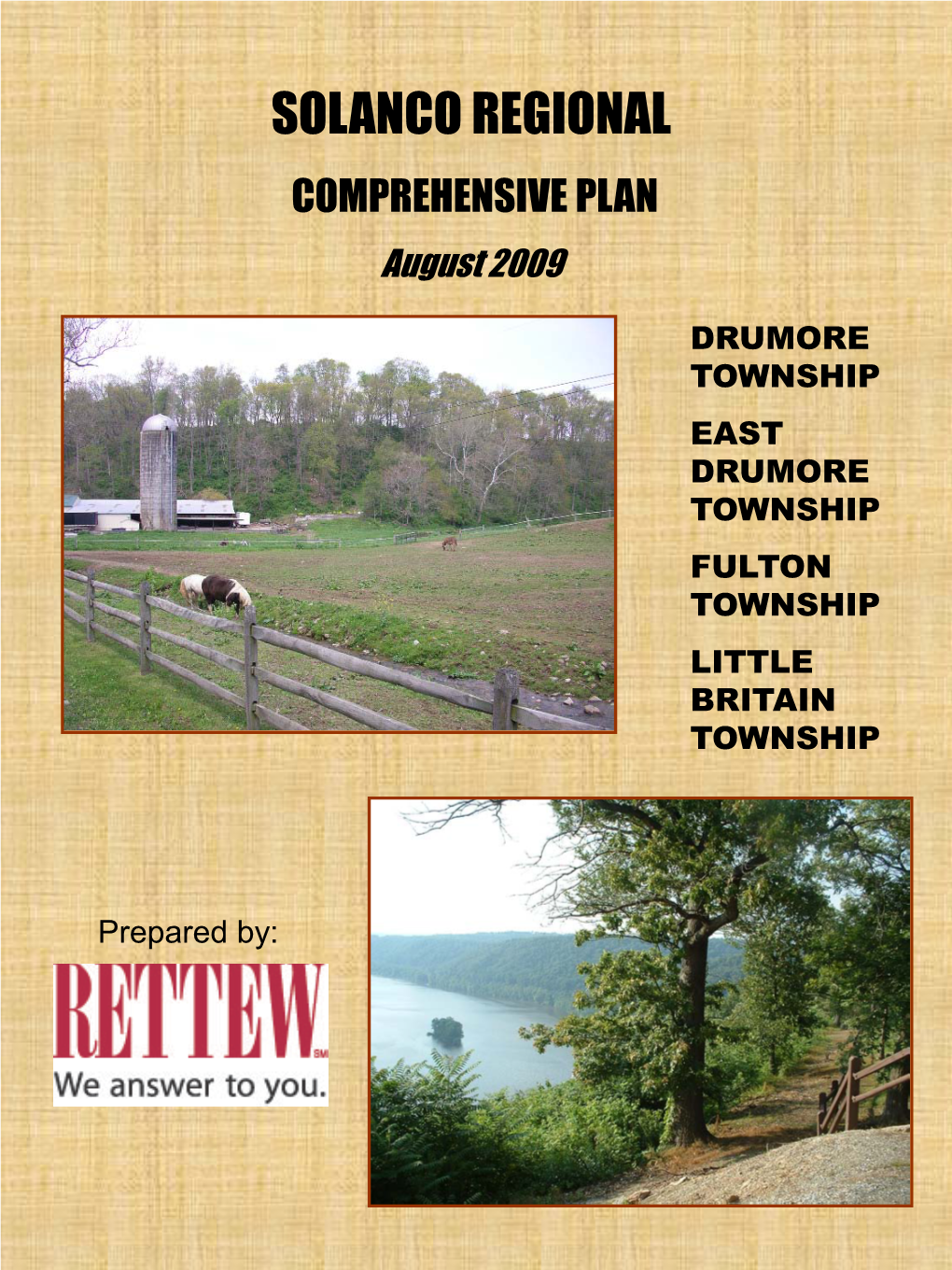 SOLANCO REGIONAL COMPREHENSIVE PLAN August 2009