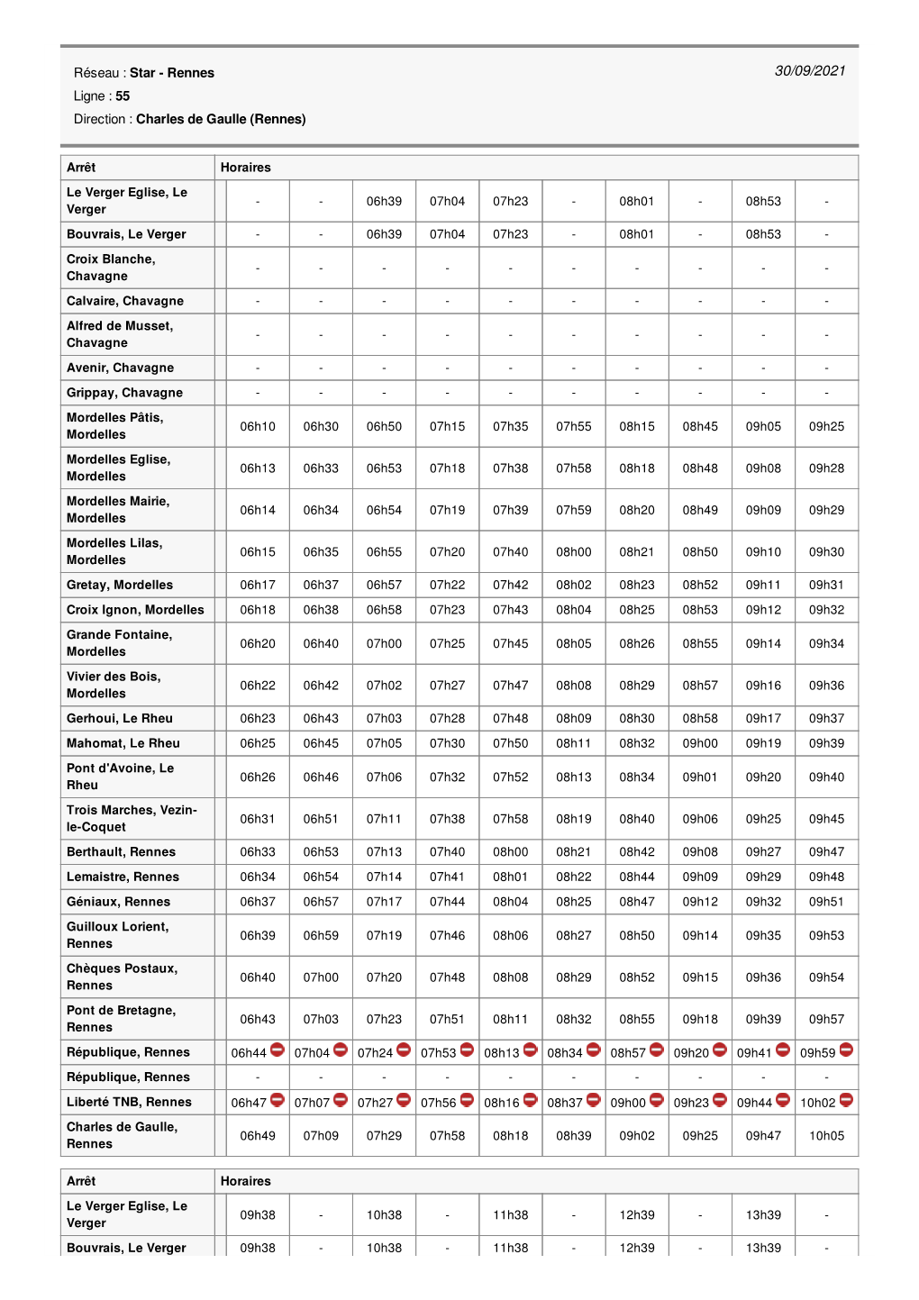 Arrêt Horaires Le Verger Eglise, Le Verger 18H23 18H43 - 19H18 - 20H14 20H44