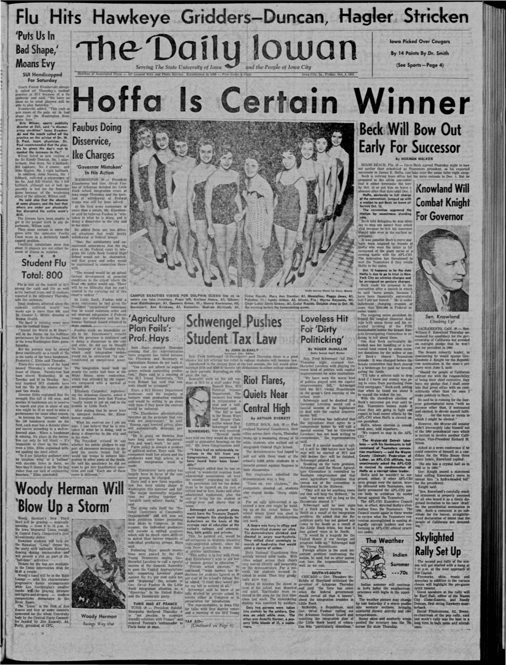 Daily Iowan (Iowa City, Iowa), 1957-10-04