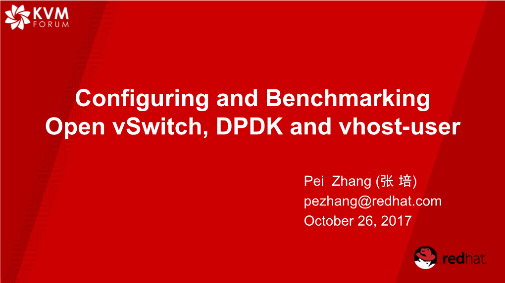 Configuring and Benchmarking Open Vswitch, DPDK and Vhost-User