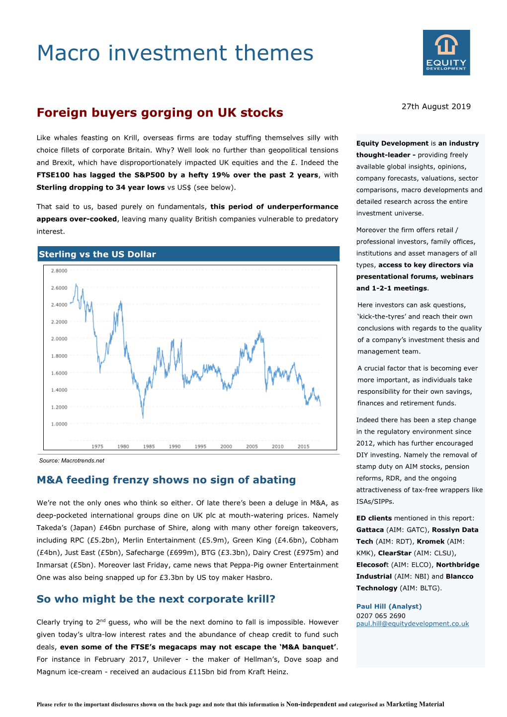 Equity Developement Template