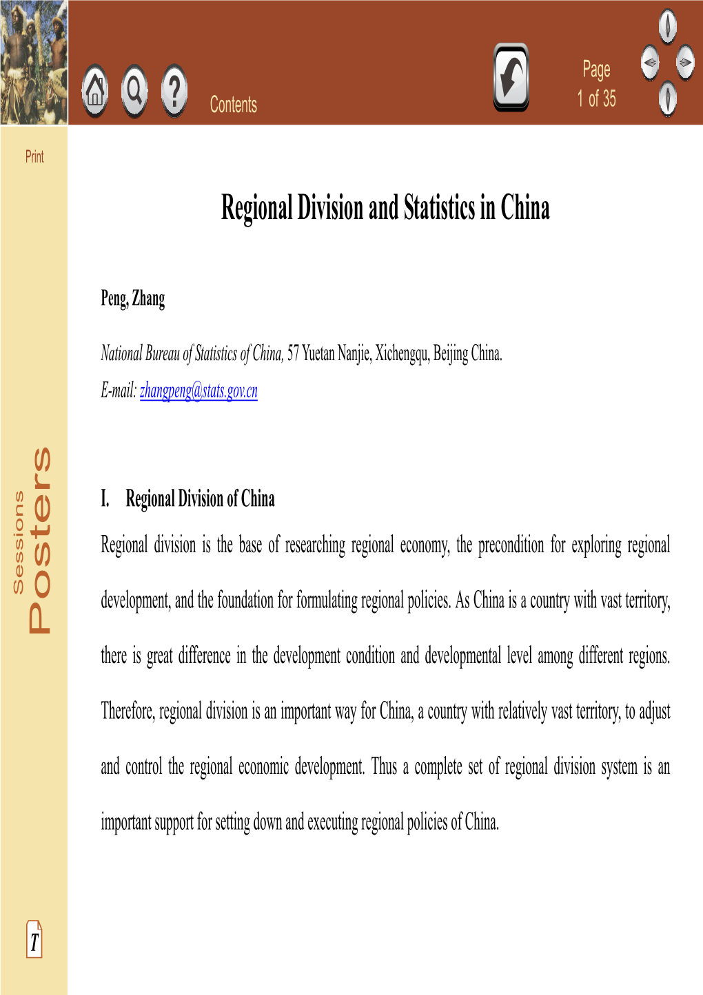 Regional Division and Statistics in China