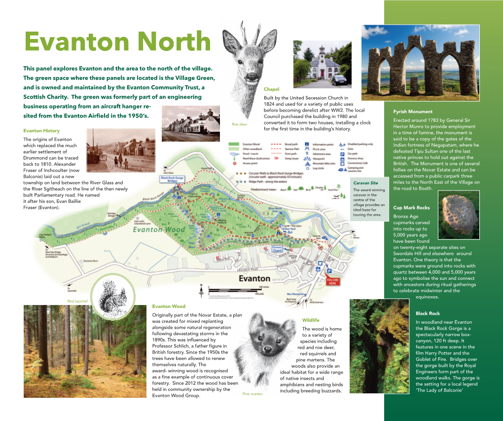 Evanton North This Panel Explores Evanton and the Area to the North of the Village