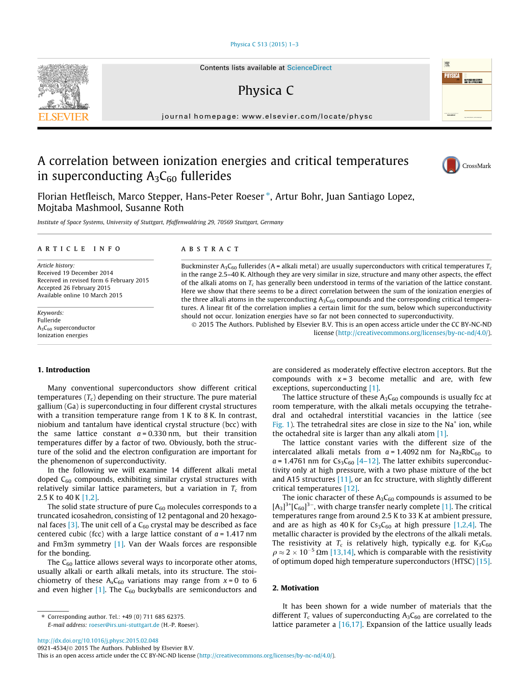 A Correlation Between Ionization Energies and Critical Temperatures in Superconducting A3C60 Fullerides