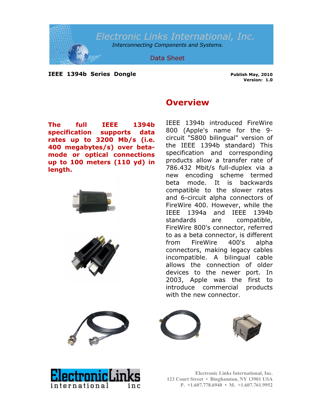 Smi Pof 1394 Connectors and and Cable Assemblies