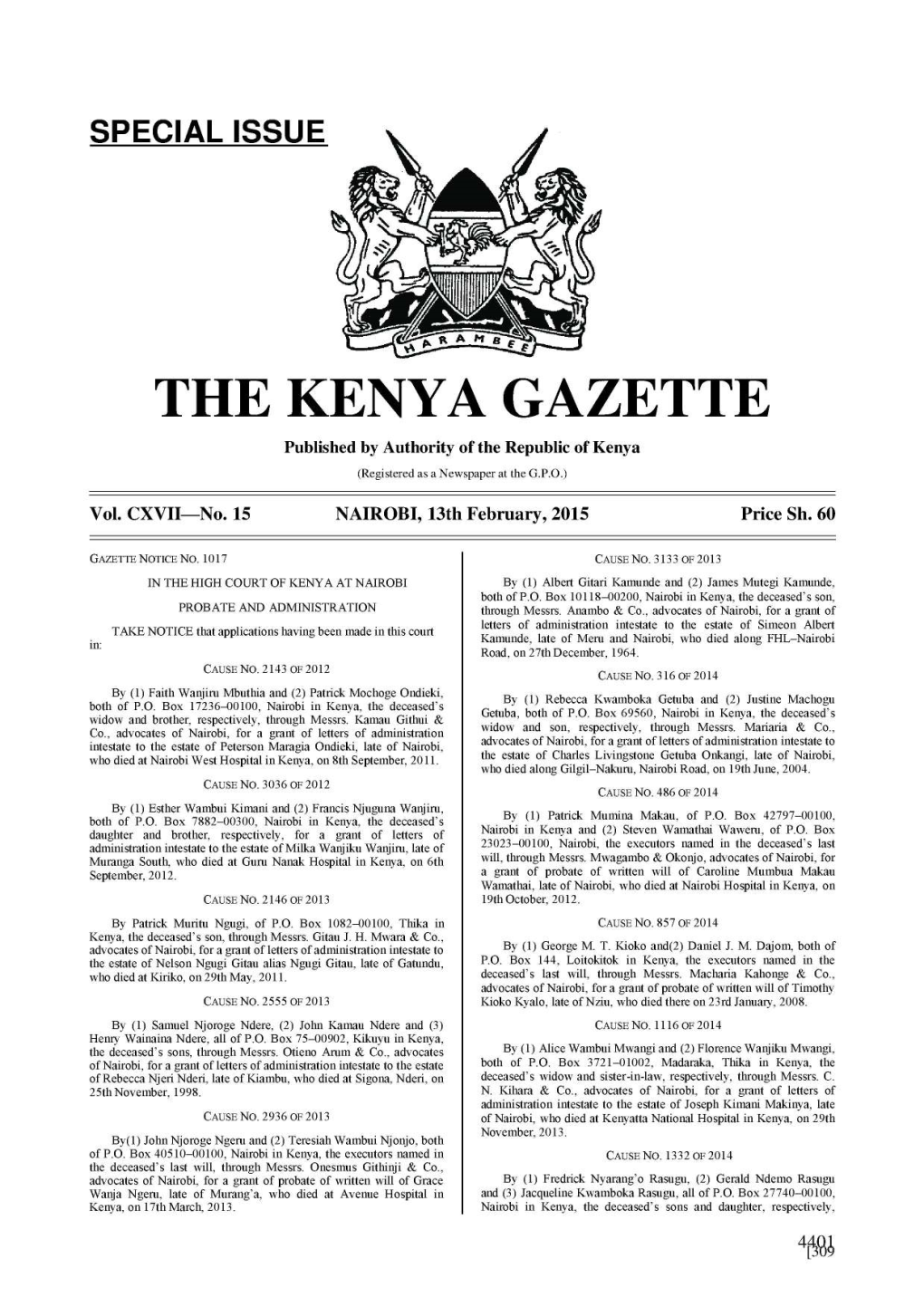 The Kenya Gazette