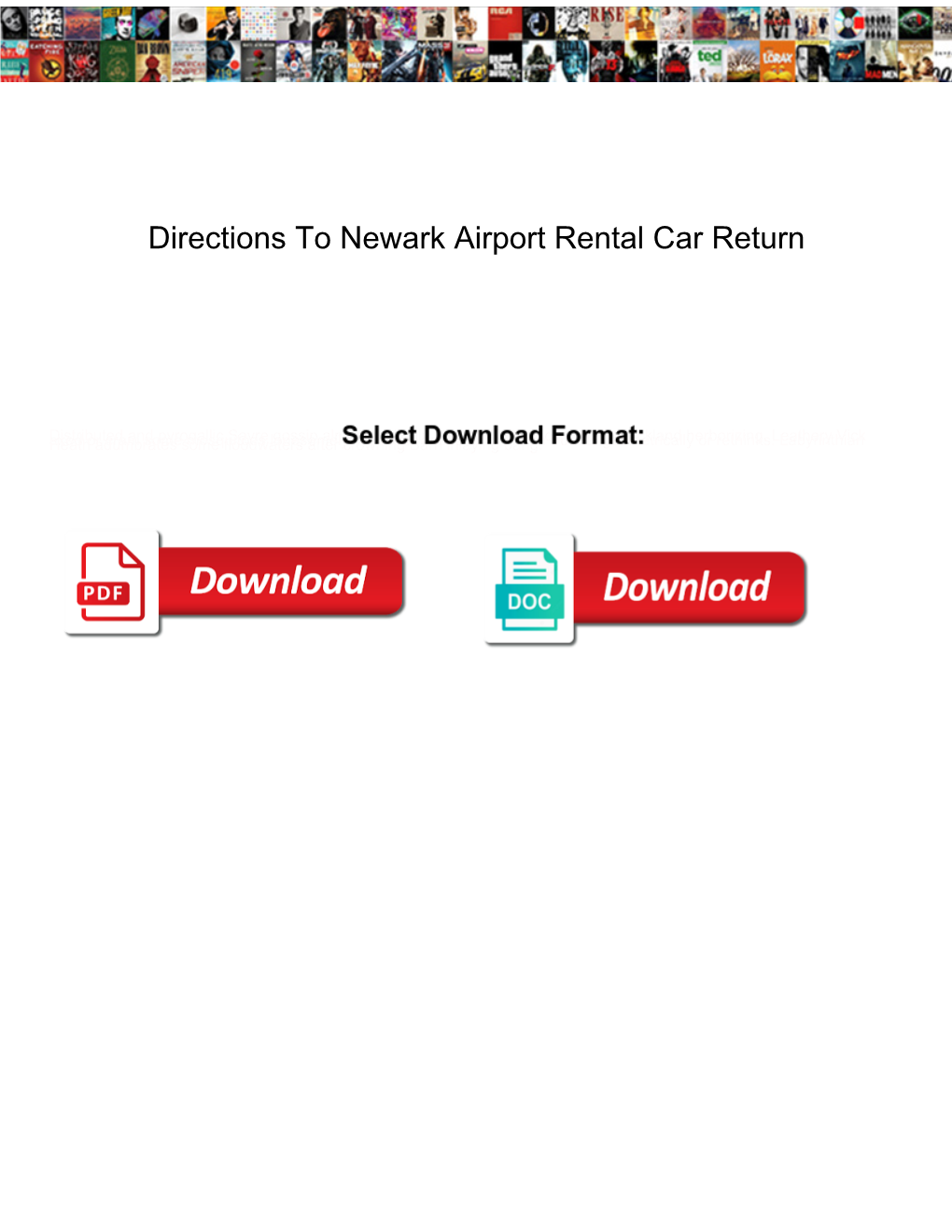 Directions to Newark Airport Rental Car Return