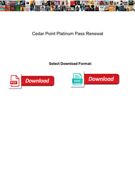 Cedar Point Platinum Pass Renewal