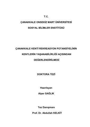 T.C. Çanakkale Onsekiz Mart Üniversitesi Sosyal Bilimler