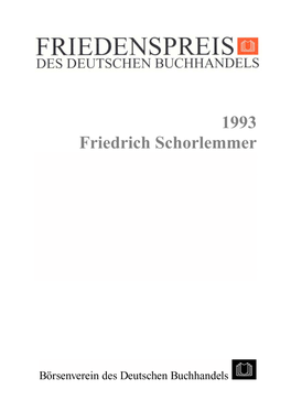 1993 Friedrich Schorlemmer FRIEDENSPREIS DES DEUTSCHEN BUCHHANDELS