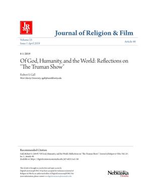 Of God, Humanity, and the World: Reflections on "The Truman Show"