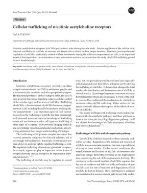 Cellular Trafficking of Nicotinic Acetylcholine Receptors