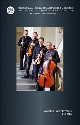 KONCERT UNIWERSYTECKI 18.11.2020 FILHARMONIA Im