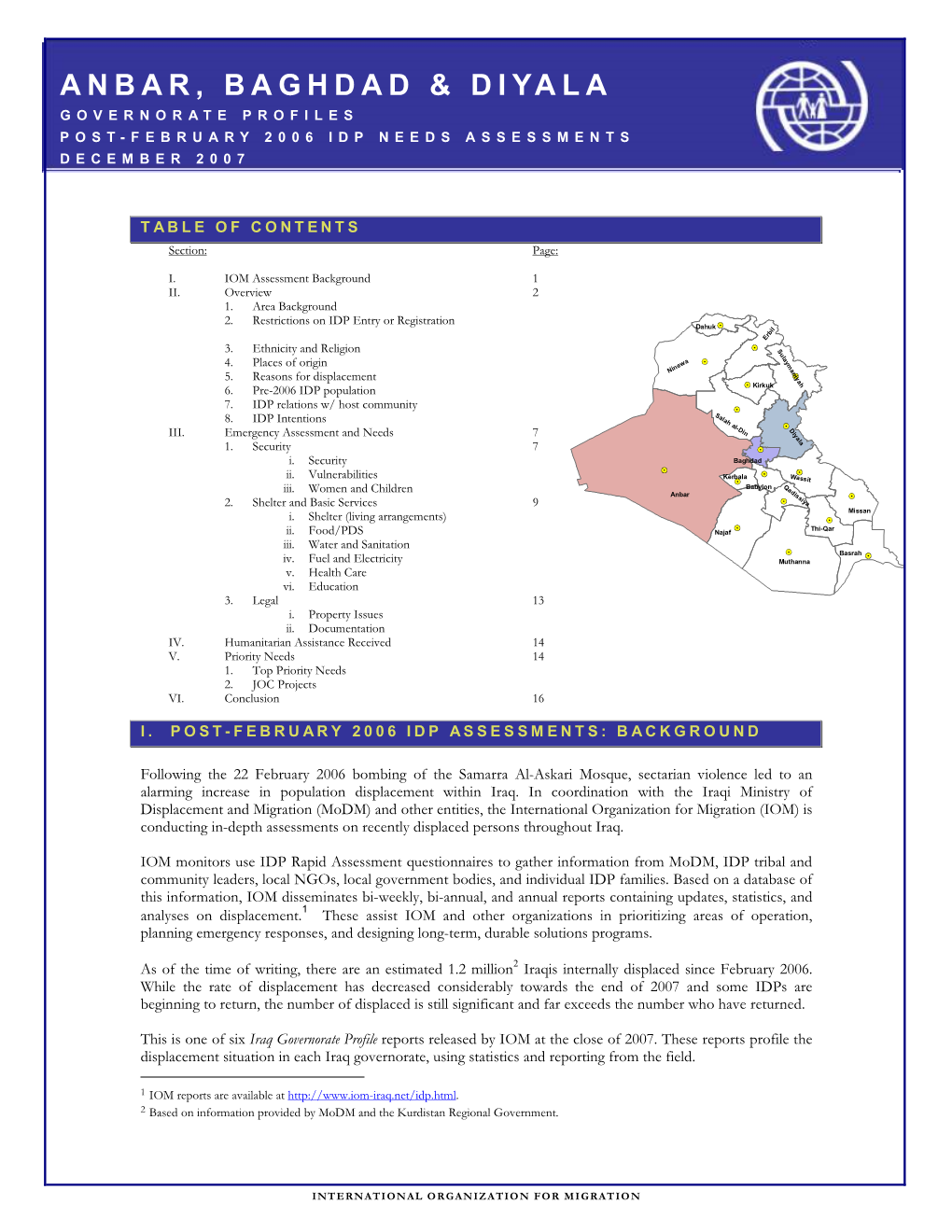 Anbar, Baghdad & Diyala