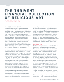 The Thrivent Financial Collection of Religious Art Joanna Reiling Lindell