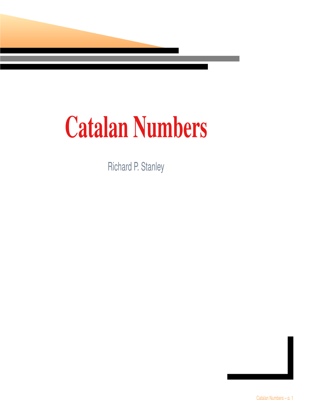 Catalan Numbers