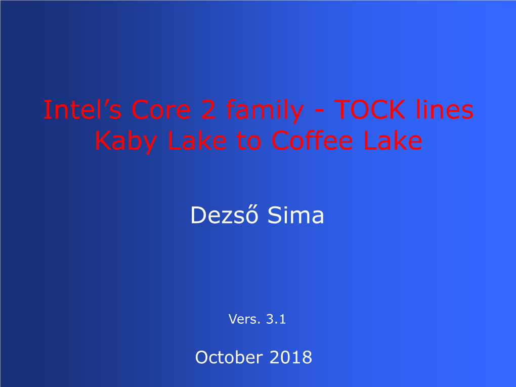 Intel's Core 2 Family