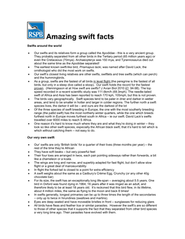 Amazing Swift Facts