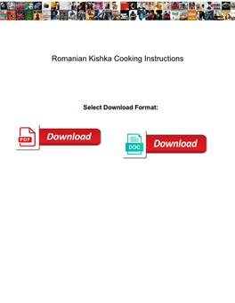 Romanian Kishka Cooking Instructions Subset