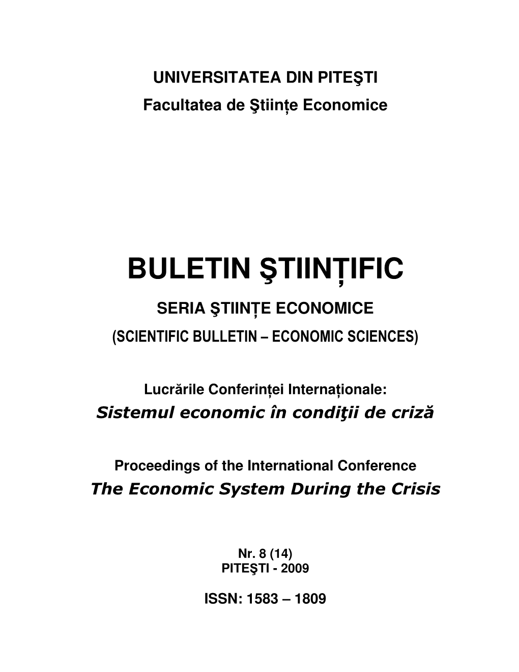 Buletin Ştiin Ific