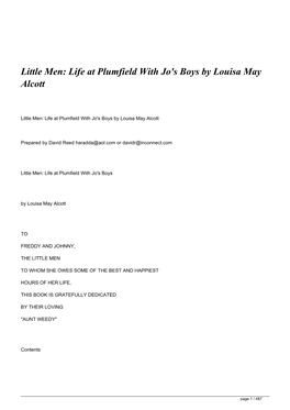 Little Men: Life at Plumfield with Jo's Boys by Louisa May Alcott