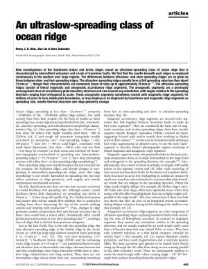 An Ultraslow-Spreading Class of Ocean Ridge