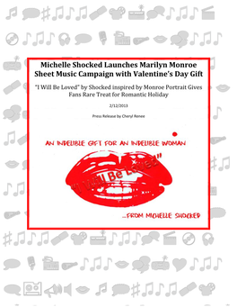 Michelle Shocked Launches Marilyn Monroe Sheet Music Campaign with Valentine's Day Gift