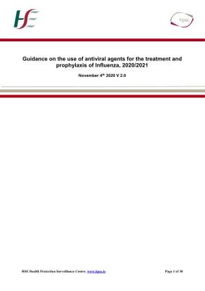 Antivirals Guidance for Treatment and Prophylaxis of Influenza.Pdf