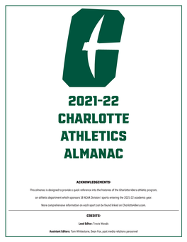 2021-22 Charlotte Athletics Almanac