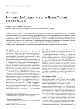 Interhemispheric Interactions of the Human Thalamic Reticular Nucleus
