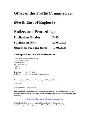 Notices and Proceedings for the North East of England 2485