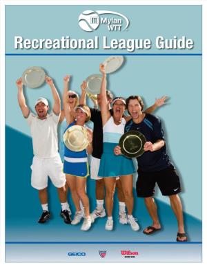 Recreational League Guide TABLE of CONTENTS
