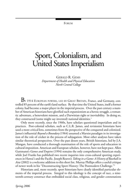 Sports, Colonialism, and US Imperialism