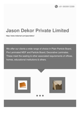Jason Dekor Private Limited