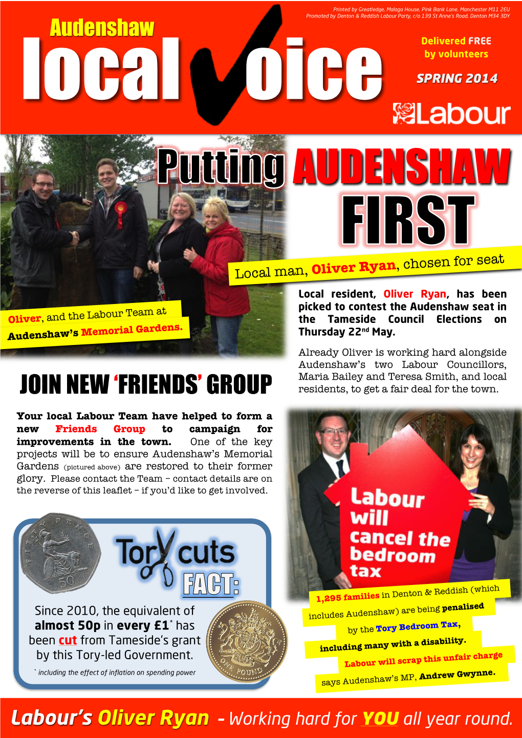 Audenshaw Delivered FREE by Volunteers √