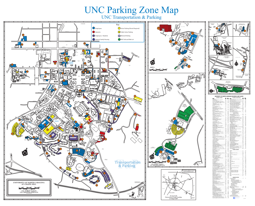 UNC Parking Zone Map UNC Transportation & Parking - DocsLib