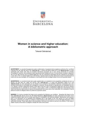 Women in Science and Higher Education: a Bibliometric Approach