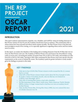 Oscar Report 2021 Introduction