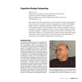 Cognitive Design Computing